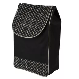 Torba do wózka zakupowego 35L czarna codura gumowana na stelaż rzepy WZ10AT