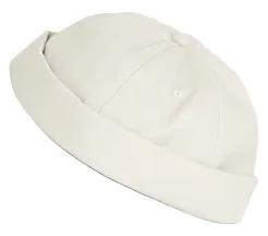 Czapka Dokerka Fisherman K263A – Jasno-Beżowa Krótka Leonka Bez Daszka