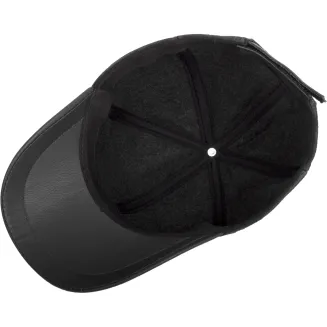 K205F Szara Skórzana czapka bejsbolówka regulacja - 3