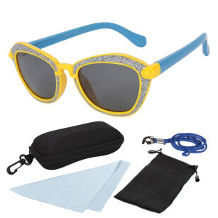 S8127 C10 Żółto Niebieskie Elastyczne okulary dziecięce z polaryzacją
