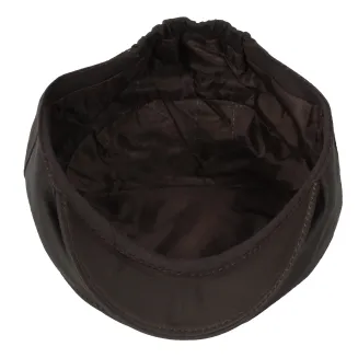 Skórzany kaszkiet Polar Fashion K233K – czekoladowy styl unisex z pikowaną podszewką - 6