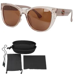 Transparentne Okulary Polar Fashion PR9145C5 damskie, polaryzacyjne, różowe