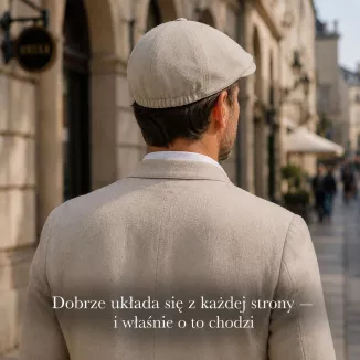 Shelby Kaszkiet Męski Beżowy Gazeciarz Retro Styl Peaky Blinders K317A - 8