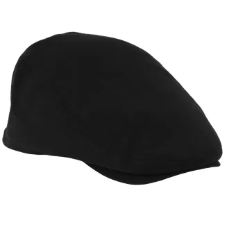 Kaszkiet Męski Bawełniany Czarny Letni Czapka Flat Cap Gładki Lato K312G - 4