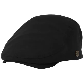 Kaszkiet Męski Bawełniany Czarny Letni Czapka Flat Cap Gładki Lato K312G - 5