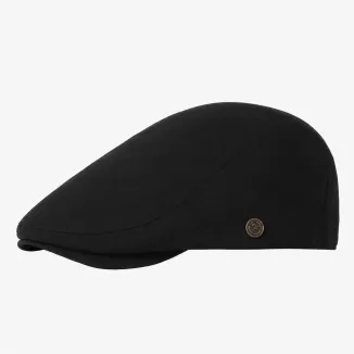 Kaszkiet Męski Bawełniany Czarny Letni Czapka Flat Cap Gładki Lato K312G - 6