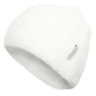 W476A Kremowy komplet zimowy damski czapka i szalik - 2