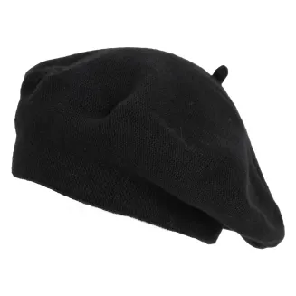 W478H2 Czarny komplet zimowy damski beret szalik - 5