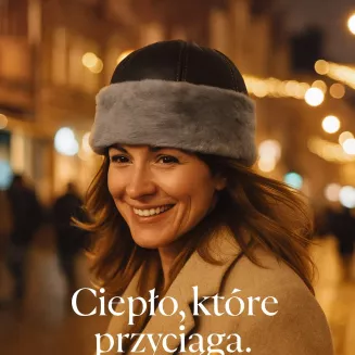 Skórzany Toczek prawdziwa skóra, prawdziwe ciepło, prawdziwa jakość W518D Polar Fashion - 5