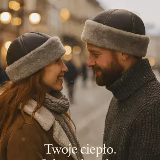 Skórzany Toczek prawdziwa skóra, prawdziwe ciepło, prawdziwa jakość W518D Polar Fashion - 6