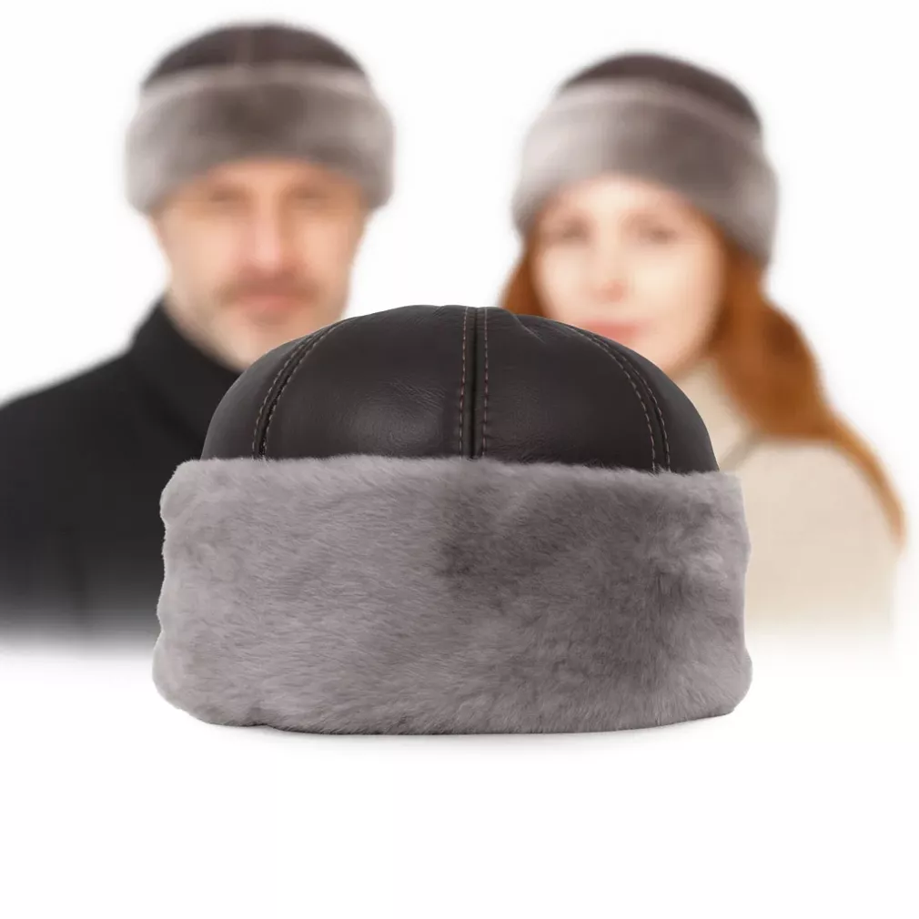 Skórzany Toczek prawdziwa skóra, prawdziwe ciepło, prawdziwa jakość W518D Polar Fashion