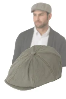 Peaky Blinders Kaszkiet męski K268A szaro-zielony 100% bawełna, styl Shelby - 2