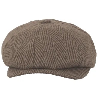 Polar Fashion Kaszkiet Męski Brązowy K273B Styl Retro Rozmiar 57–59 cm - 2