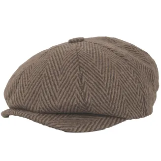 Polar Fashion Kaszkiet Męski Brązowy K273B Styl Retro Rozmiar 57–59 cm - 3
