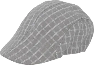 Szary Kaszkiet Męski w Kratkę K164A Polar Fashion – Letni, 58 cm - 3