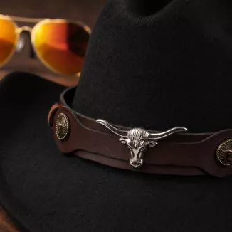 Kapelusz Kowbojski Ciemny Zestaw Okulary Pilotki Western Męski Damski R260D - 9
