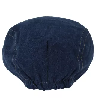 Ciemnoniebieski Kaszkiet Męski Jeansowy 100% Bawełna Polar Fashion K300C - 5