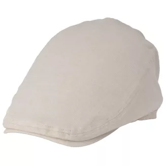 Kaszkiet Męski Beżowy Lniany Flat Cap Letni Lekki Przewiewny 57-60cm K309C - 2