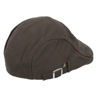 PolarFashion-Brązowy kaszkiet męski bawełniany letnia czapka z regulacją-K186D - 3