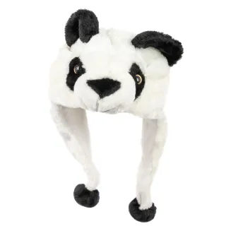 W216L Panda Ciepła czapka zimowa zwierzak uszatka zapinana pod szyję - 2