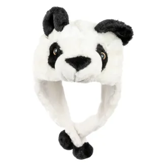 W216L Panda Ciepła czapka zimowa zwierzak uszatka zapinana pod szyję - 3
