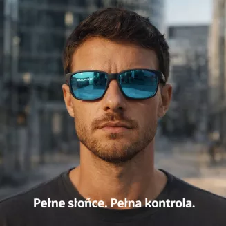 Okulary męskie clip-on navy TR90 polaryzacja Mirror HD Solano CL90292B - 8