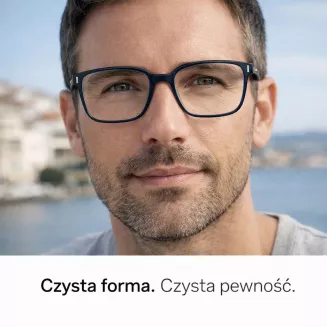 Okulary męskie clip-on navy TR90 polaryzacja Mirror HD Solano CL90292B - 9