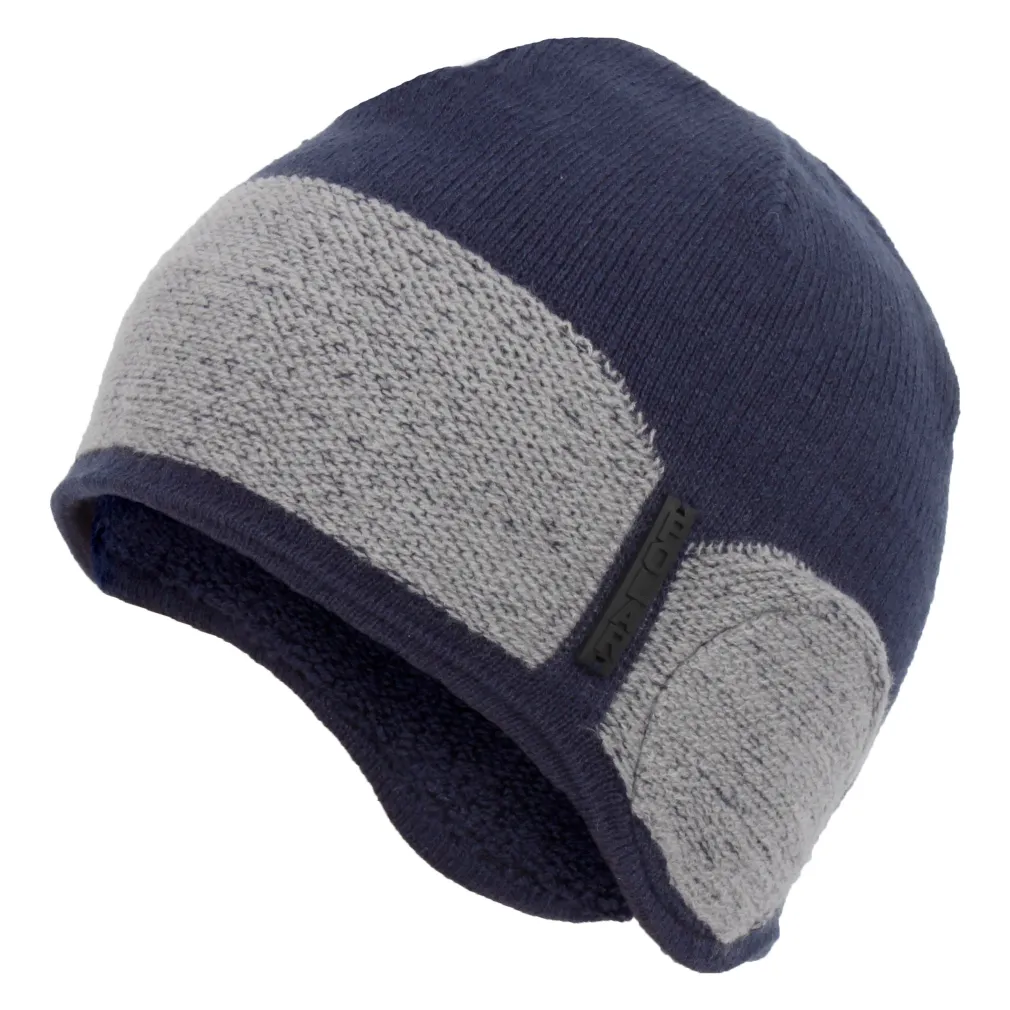 W309D Navy-Grey Polar Fashion Winter Hat For Running, Cycling, And Skiing