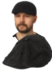 Czarny kaszkiet męski bawełniany letnia czapka Peaky Blinders Shelby K226D