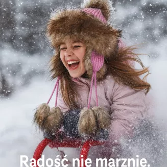 Dziewczęca czapka zimowa W210B jasnoróżowa ciepła uszatka mongołka bajka Polar Fashion - 5