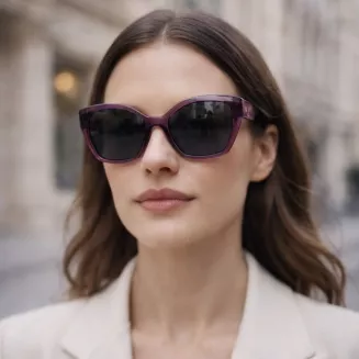 Solano przeciwsłoneczne damskie okulary polaryzacyjne fioletowe UV400 90220C - 7