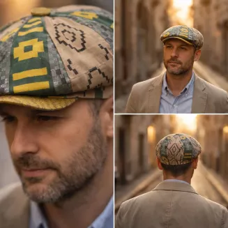 Kaszkiet męski bawełniany gazeciarz krata Peaky Blinders K303B Shelby - 5