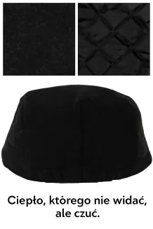 Kaszkiet Męski Grafitowy K281B Stylowy Ciepły Klasyk z Wełną Polar Fashion - 5