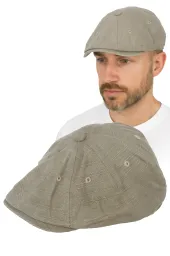Beżowy kaszkiet męski bawełniany letnia czapka Peaky Blinders Shelby K226A