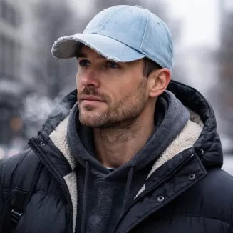 K145B Pink Cotton Baseball Cap Jeans With Fleece - 6