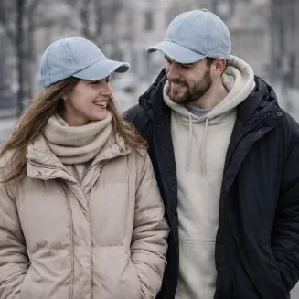 K145B Pink Cotton Baseball Cap Jeans With Fleece - 8