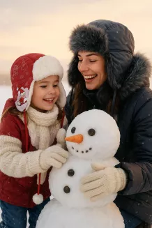 Czapka zimowa W143B czerwona uszatka futrzana dziewczęca ciepła Polar Fashion - 4