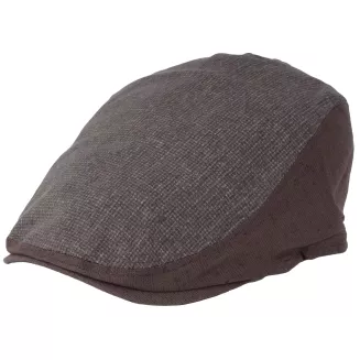 Kaszkiet Męski Brązowy Lniany Flat Cap Letni Lekki Przewiewny 57-60cm K309i - 3