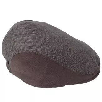 Kaszkiet Męski Brązowy Lniany Flat Cap Letni Lekki Przewiewny 57-60cm K309i - 6