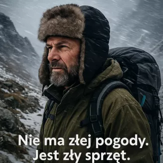 Czapka zimowa uszatka W155I czarna ciepła impregnowana Polar Fashion - 7