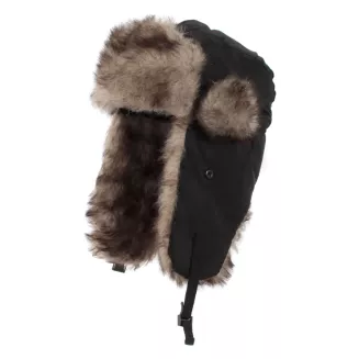 Czapka zimowa uszatka W155I czarna ciepła impregnowana Polar Fashion - 5