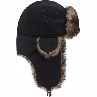Czapka zimowa uszatka W155I czarna ciepła impregnowana Polar Fashion - 6
