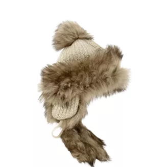 W210F Beige Winter Hat Warm Mongolian Hat - 6
