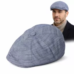 Kaszkiet Shelby z klasą Niebieski Jeans Peaky Blinders Polar Fashion K267C