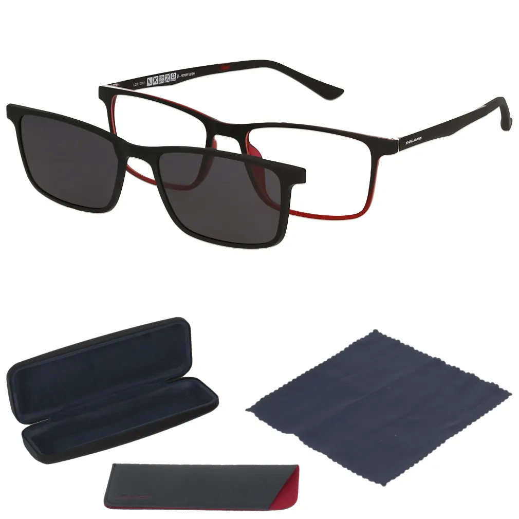 Solano CL90122C Corrective Frame With Clip-On Sun Cover