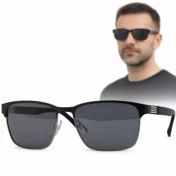 Okulary przeciwsłoneczne męskie polaryzacyjne Solano SS10544A czarne klasyczne