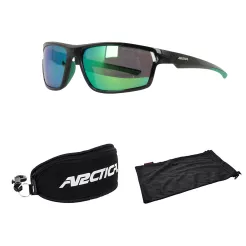 Arctica S338C Czarne Sportowe Okulary Przeciwsłoneczne z Lustrzanką