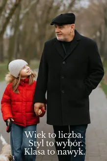 Elegancki Kaszkiet Męski Ciemny Melanż Czarno-Grafitowy K272G Polar Fashion - 6