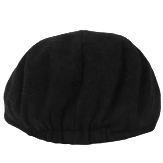 Elegancki Kaszkiet Męski Ciemny Melanż Czarno-Grafitowy K272G Polar Fashion - 4