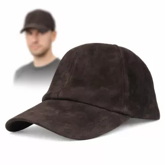 Czapka Zimowa z Daszkiem Ocieplana Bejsbolówka Nubukowa K296D Unisex - 10